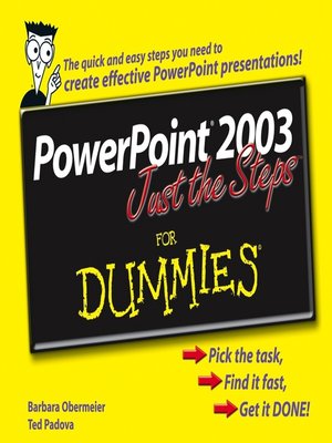 cover image of PowerPoint 2003 Just the Steps For Dummies
